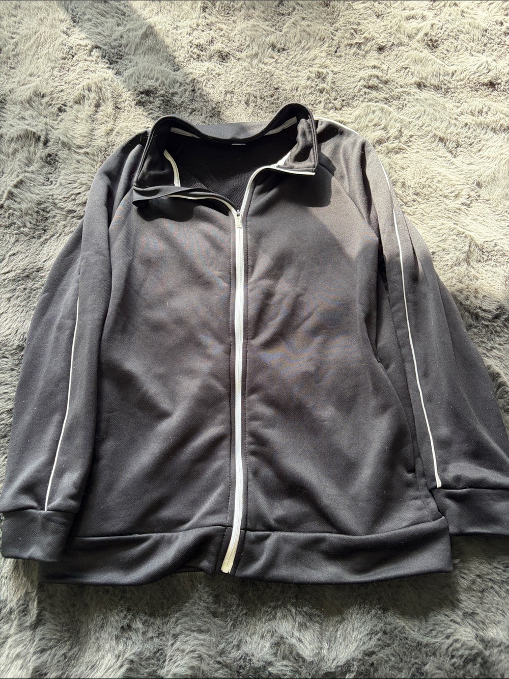 KIDS Black Full-Zip Sweater Jacket SIZE 10/12